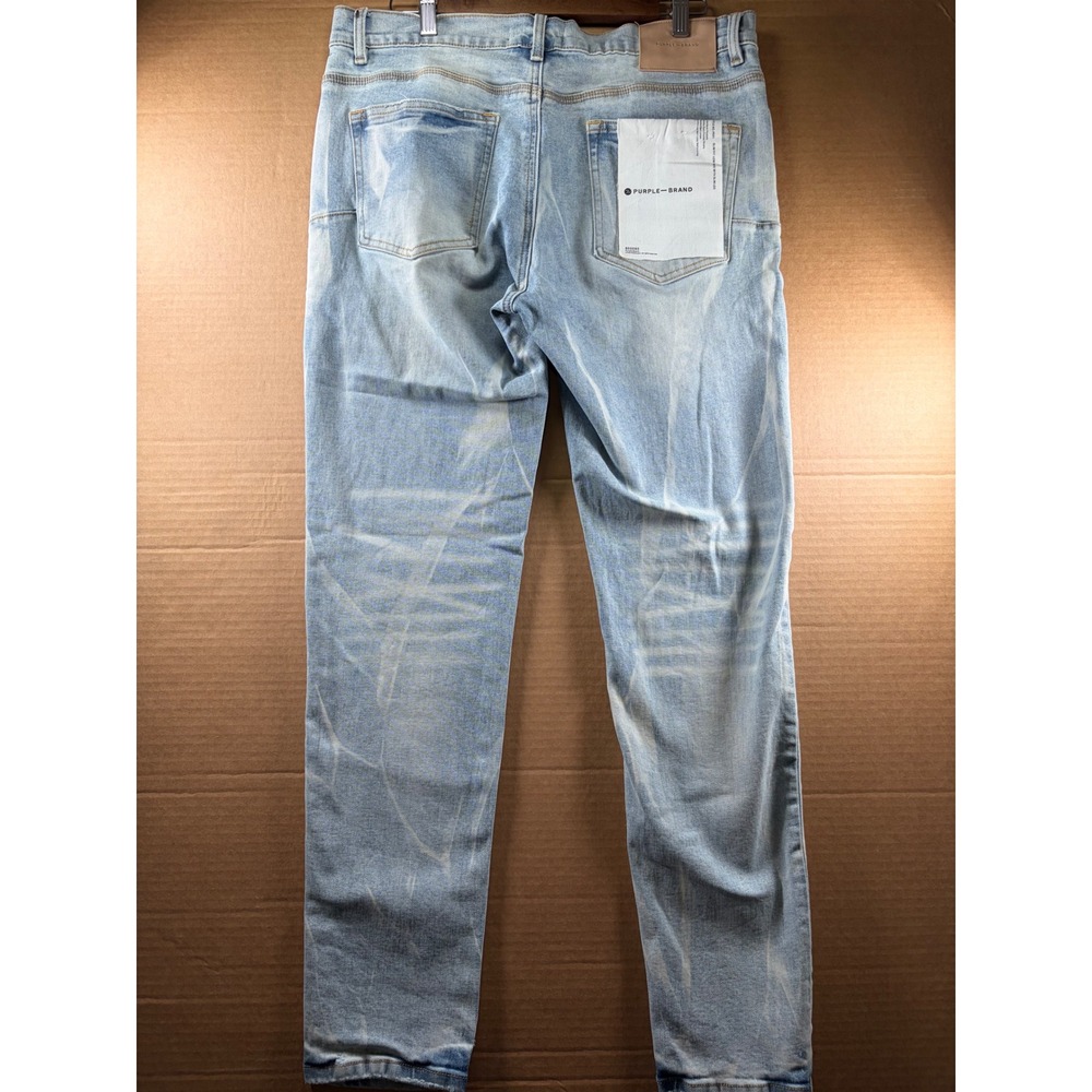 Purple Brand P001 Jeans Mens 34x32 Light Wash Slim Fit Stretch Designer  202317